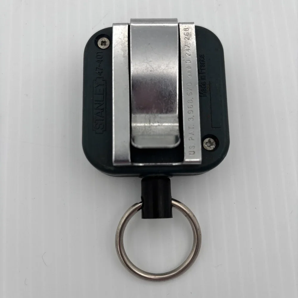 Vintage STANLEY Key Keeper Retractable Key Ring W Belt Loop & Pocket Clip